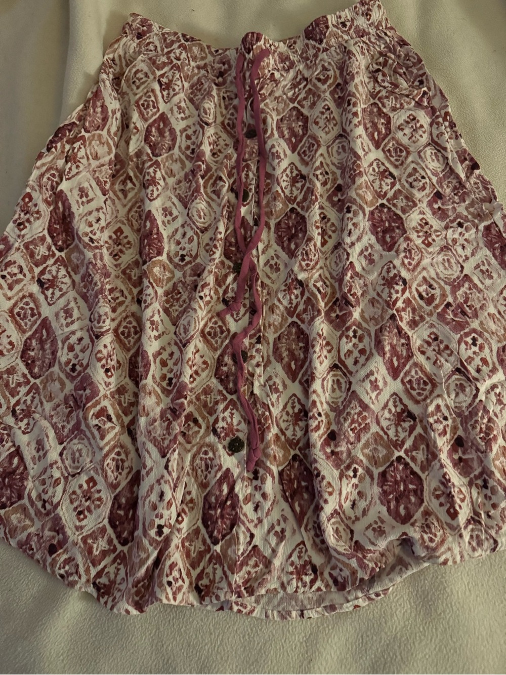 LuLaRoe Marsha Mauve and Cream Boho Print Skirt